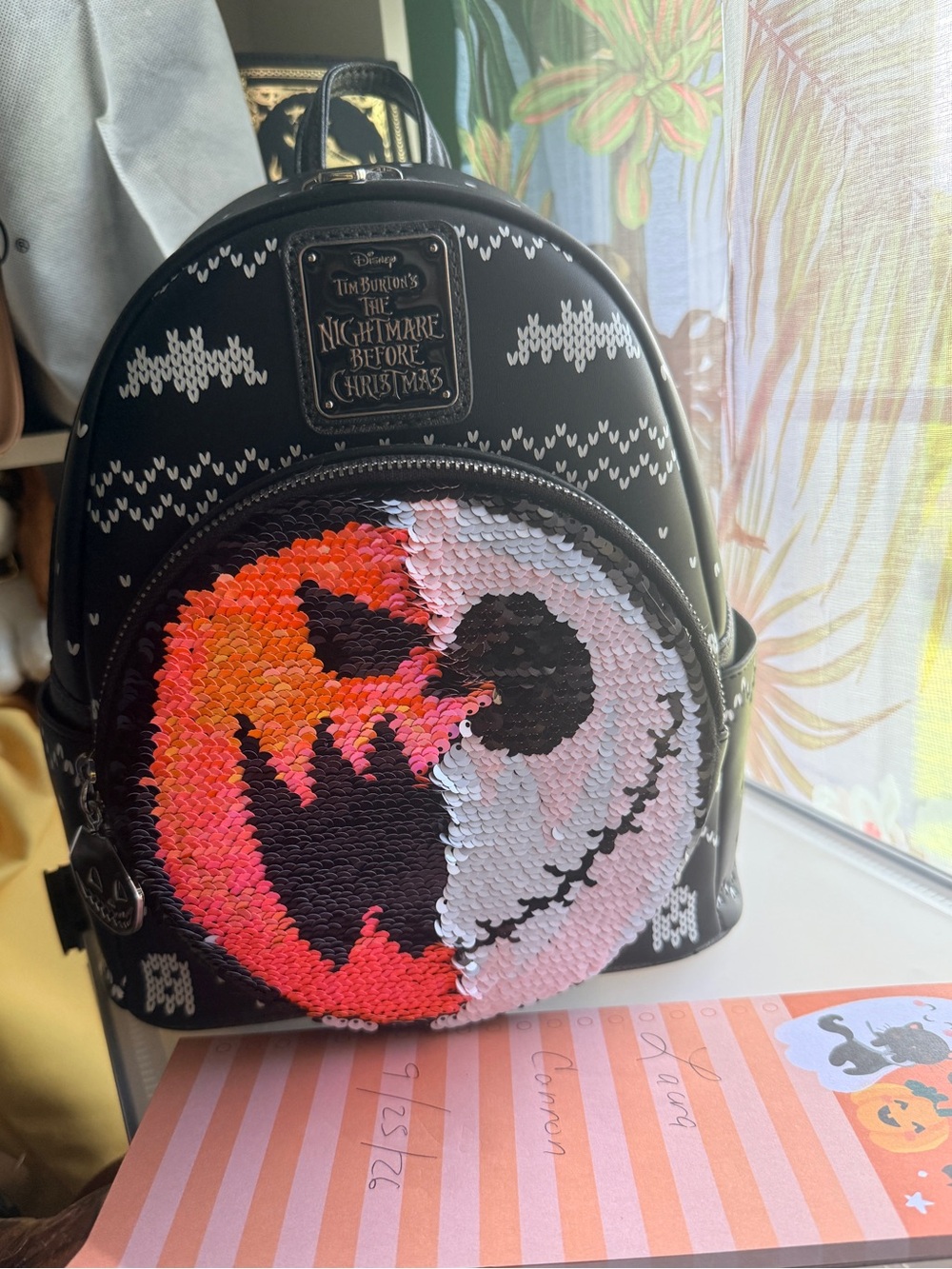 Loungefly Disney Nightmare Before Christmas Sequins Mini Backpack NWT